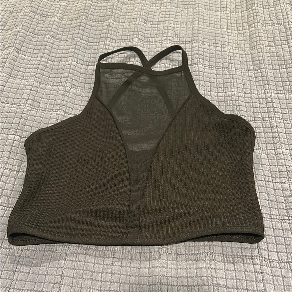 LAST CHANCE Black Strappy Crop Top